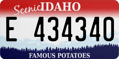 ID license plate E434340