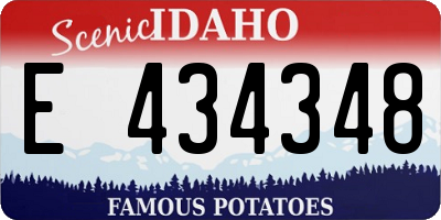 ID license plate E434348