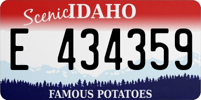 ID license plate E434359