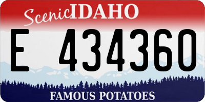 ID license plate E434360