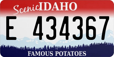 ID license plate E434367