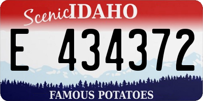 ID license plate E434372