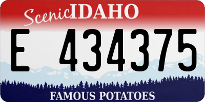 ID license plate E434375