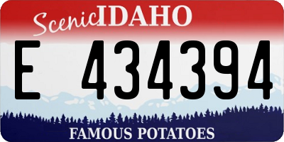 ID license plate E434394