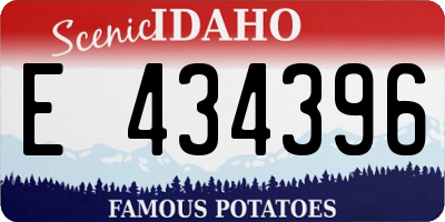 ID license plate E434396