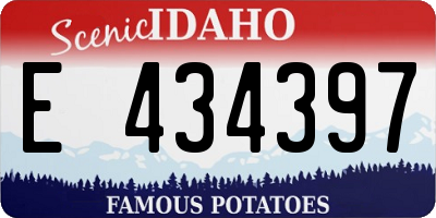 ID license plate E434397