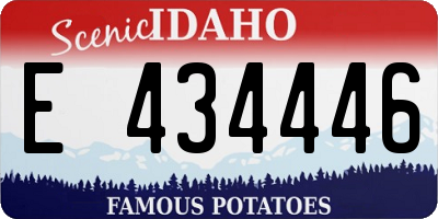 ID license plate E434446