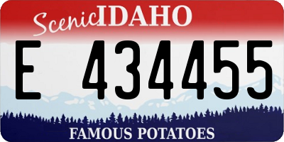 ID license plate E434455