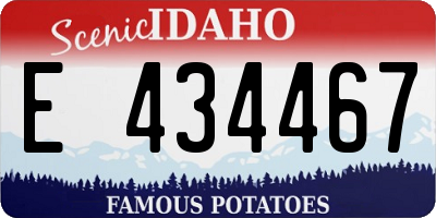 ID license plate E434467