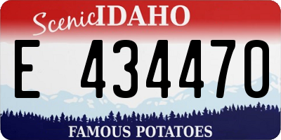ID license plate E434470
