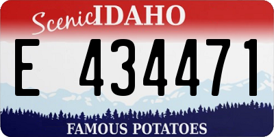 ID license plate E434471