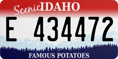 ID license plate E434472
