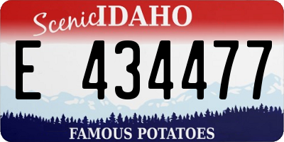 ID license plate E434477