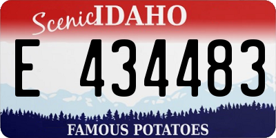 ID license plate E434483
