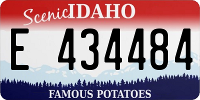 ID license plate E434484