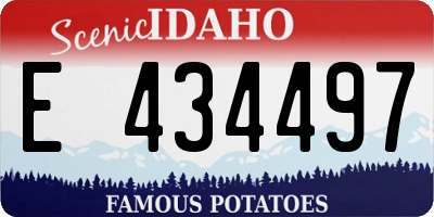 ID license plate E434497