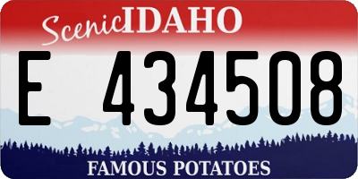 ID license plate E434508