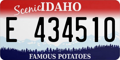 ID license plate E434510