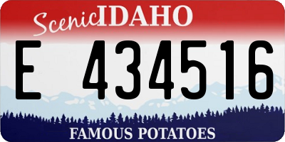 ID license plate E434516