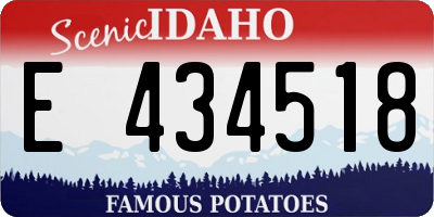 ID license plate E434518