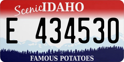 ID license plate E434530
