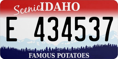 ID license plate E434537