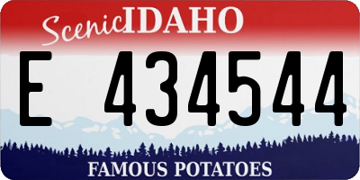 ID license plate E434544
