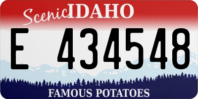 ID license plate E434548