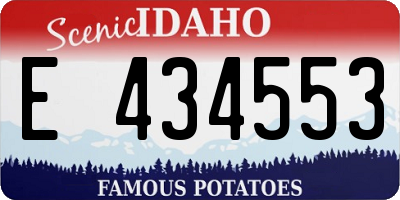 ID license plate E434553