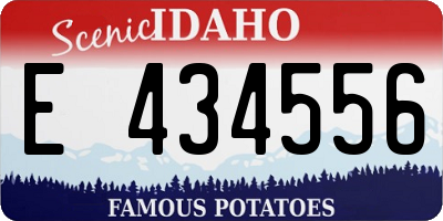 ID license plate E434556