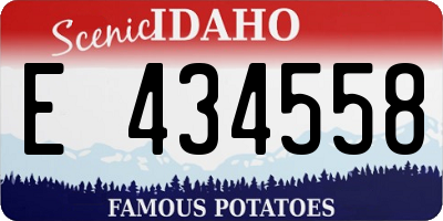 ID license plate E434558
