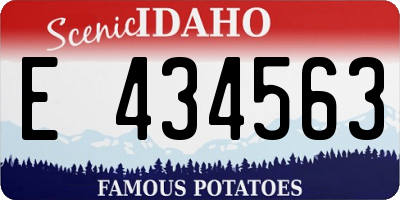 ID license plate E434563