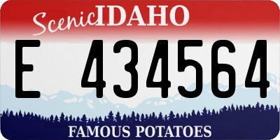 ID license plate E434564