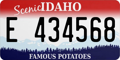 ID license plate E434568