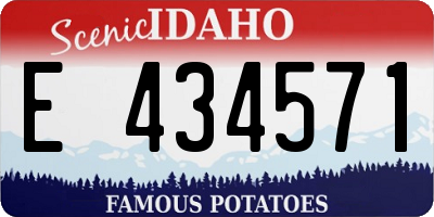 ID license plate E434571