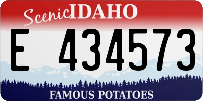 ID license plate E434573