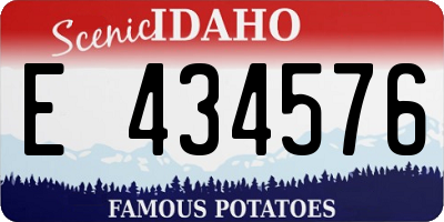 ID license plate E434576