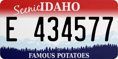 ID license plate E434577