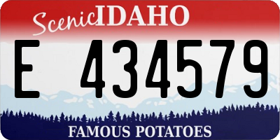 ID license plate E434579