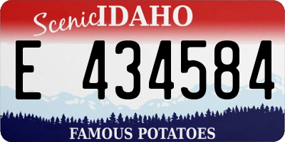 ID license plate E434584