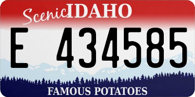 ID license plate E434585
