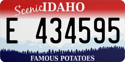 ID license plate E434595