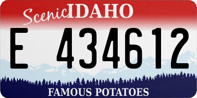 ID license plate E434612