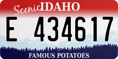 ID license plate E434617