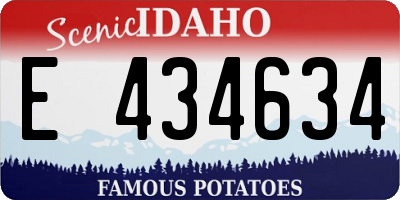 ID license plate E434634
