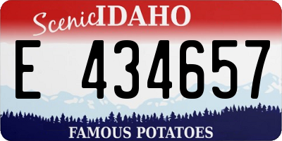 ID license plate E434657