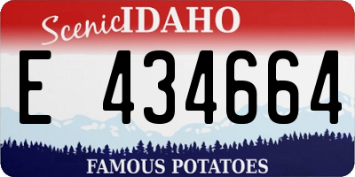 ID license plate E434664