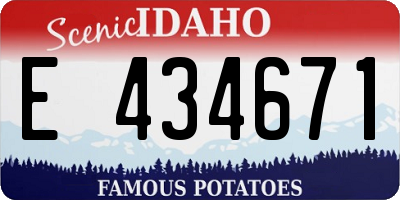 ID license plate E434671