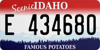 ID license plate E434680