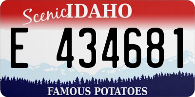 ID license plate E434681